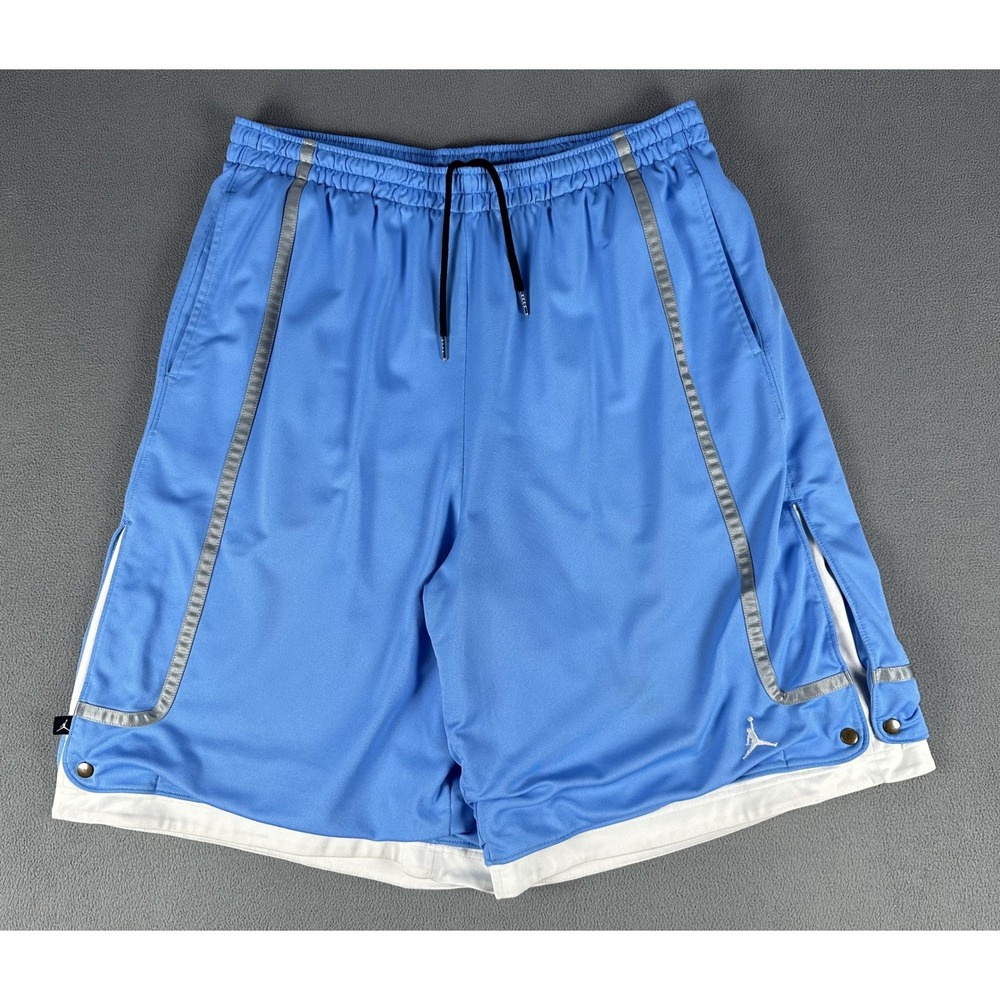 Air Jordan Shorts Mens 2XL Blue UNC Jumpman Basketball Baggy Lounge Vintage Y2K - Picture 1 of 13